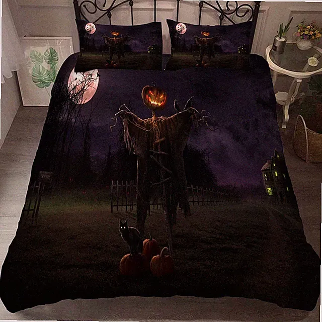 3D Horror Halloween Quilt Cover Set Bedding Sets Pillowcases 64