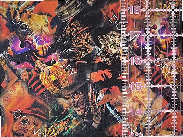 Custom 100% Cotton Woven Fabric Horror Movie Freddy Krueger By The 1/4 Yard