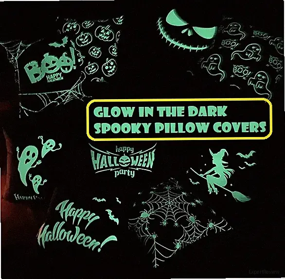 Halloween Glow In The Dark Cases Horror Nightmare Pillow Case Zipper Jack Cover