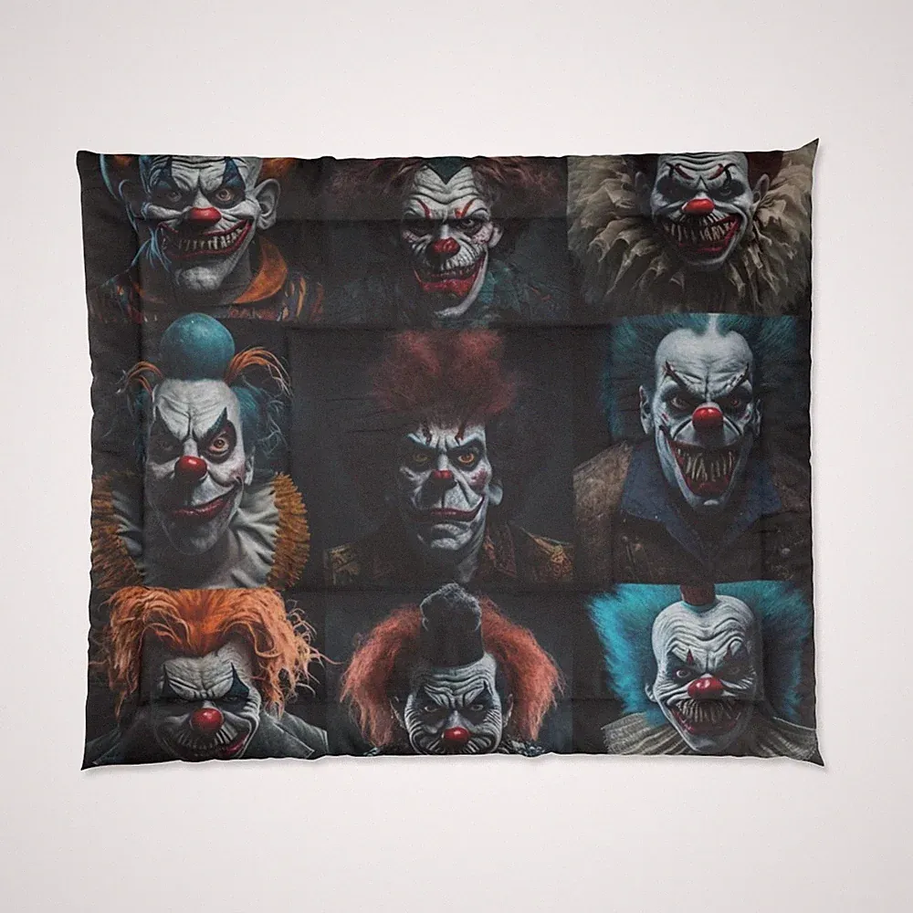 King Size Comforter Haunted House Clown Scary Horror Halloween Insane Metal Band