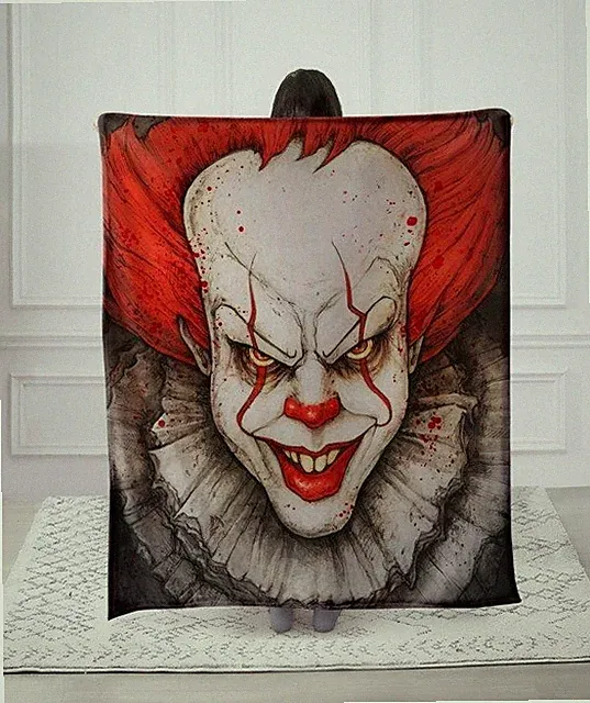NEW Pennywise IT Throw Blanket 50x60 – Horror Clown Stephen King Gift
