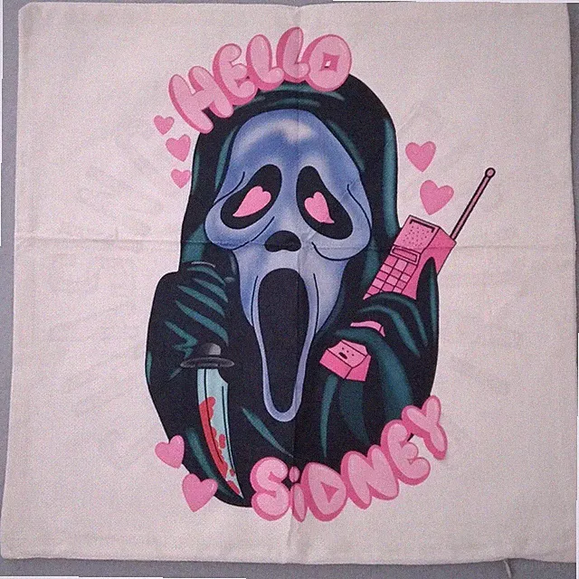 Scream Movie Ghost Face Pillow Case Cover Sham Horror Hello Sydney Halloween New