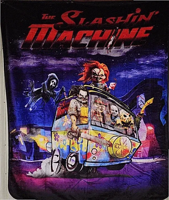 SLASHIN MACHINE FREDDY JASON MICHAEL CHUCKY SCREAM HORROR QUEEN SIZE BLANKET
