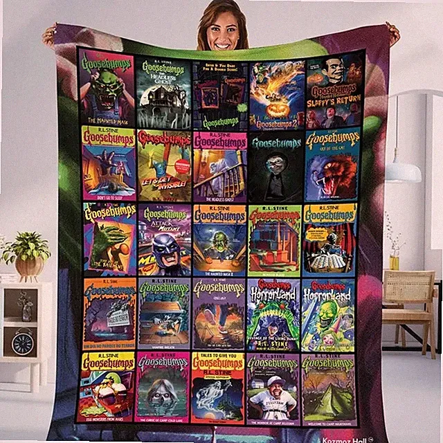 Spooky Kids Horror Story Flannel Blanket Halloween Gift