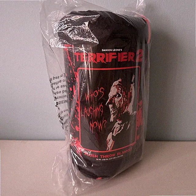 Terrifier 2 Art The Clown Throw Blanket Who's Laughing Now 50x60 Fleece New